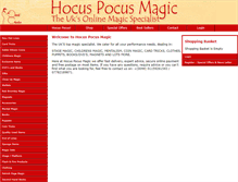 Tablet Screenshot of hocuspocusmagic.com